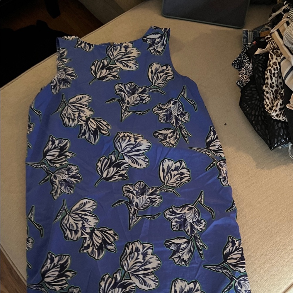 Halogen Blue Floral Dress